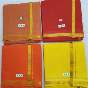 Men Cotton 30K Jarikai Color Dhoti-9X5