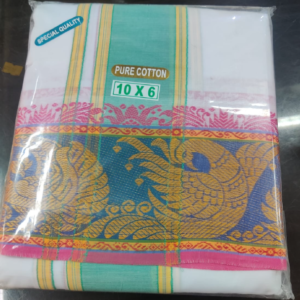 Traditional South Indian Pure Cotton Dhoti – 10x6